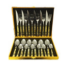 Conjunto Premium Talheres Gold Deluxe - (24 Peças)