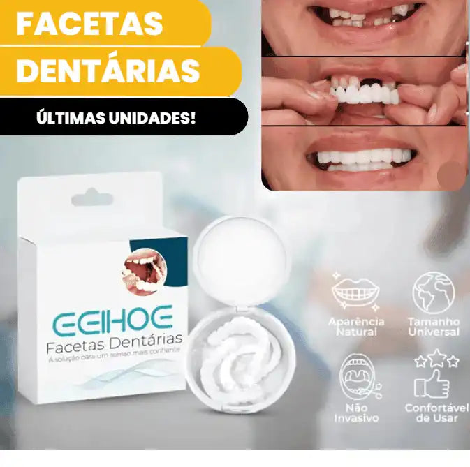 Sorriso novo em minutos! Facetas Dentárias (Natural e confortável!)